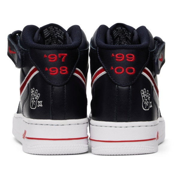 나이키 Nike Navy Air Force 1 07 Mid Sneakers 232011F127013