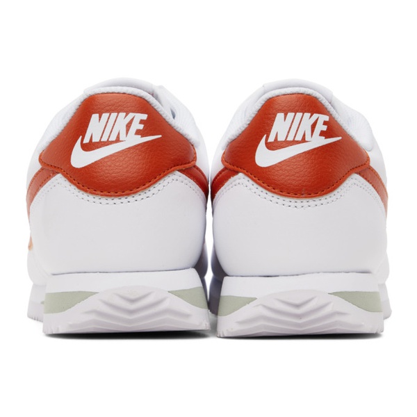 나이키 Nike White & Orange Cortez Sneakers 241011M237043