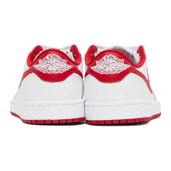 나이키 나이키 조던 Nike Jordan White & Red Air Jordan 1 Low OG Sneakers 241445M237005