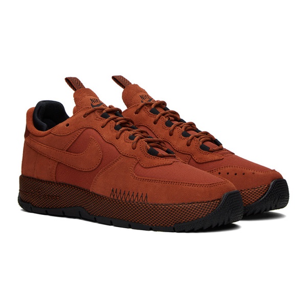 나이키 Nike Orange Air Force 1 Wild Sneakers 241011F128025