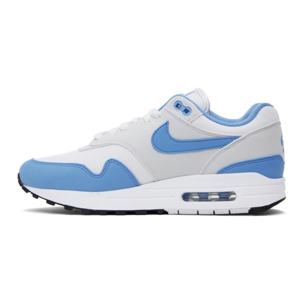 나이키 Nike White & Blue Air Max 1 Sneakers 241011M237027
