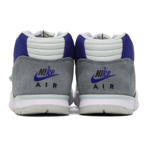 나이키 Nike Gray & Blue Air Trainer 1 Sneakers 241011M236010