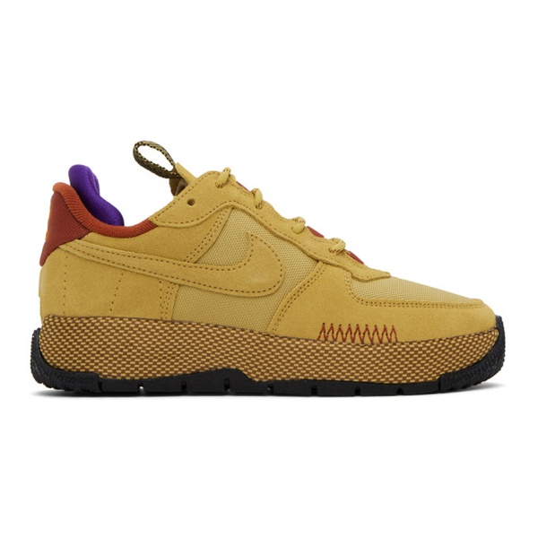 나이키 Nike Yellow Air Force 1 Wild Sneakers 241011F128057