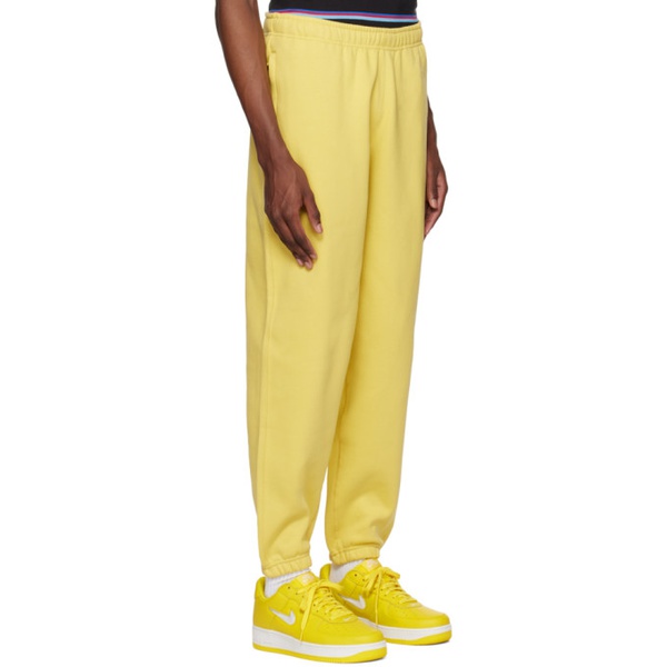 나이키 Nike Yellow Embroidered Lounge Pants 231011M190043