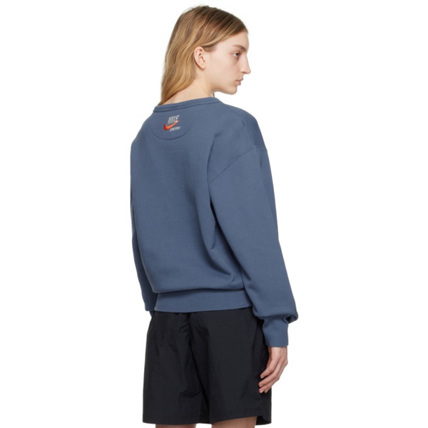 나이키 Nike Blue Crew Sweatshirt 231011F098036