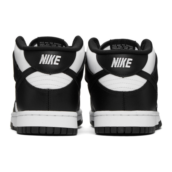 나이키 Nike Black & White Dunk Mid Sneakers 241011M236024
