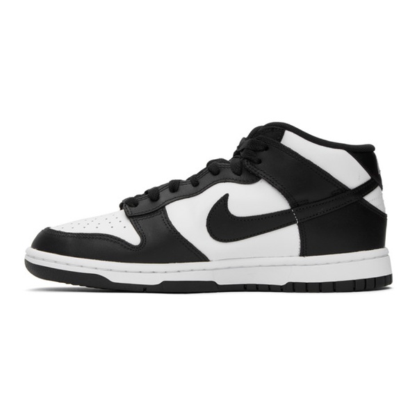 나이키 Nike Black & White Dunk Mid Sneakers 241011M236024