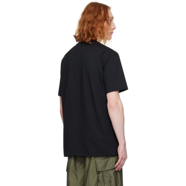 나이키 Nike Black Embroidered T-Shirt 241011M213010