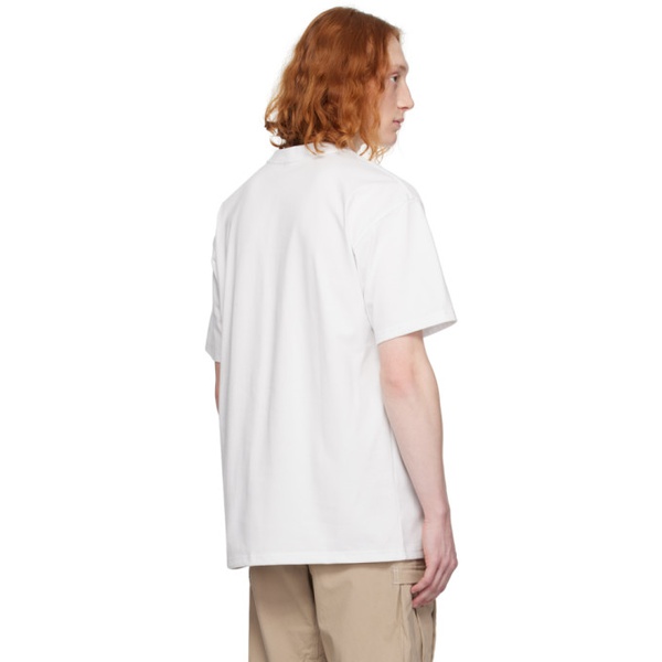 나이키 Nike White Embroidered T-Shirt 241011M213059