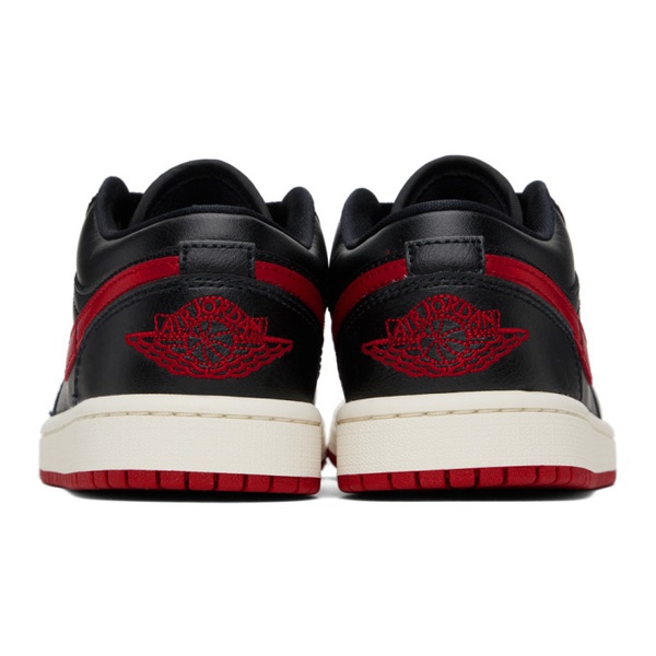 나이키 나이키 조던 Nike Jordan Black & Red Air Jordan 1 Low Sneakers 241445F128009