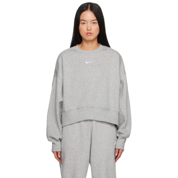 나이키 Nike Gray Phoenix Sweatshirt 241011F098008