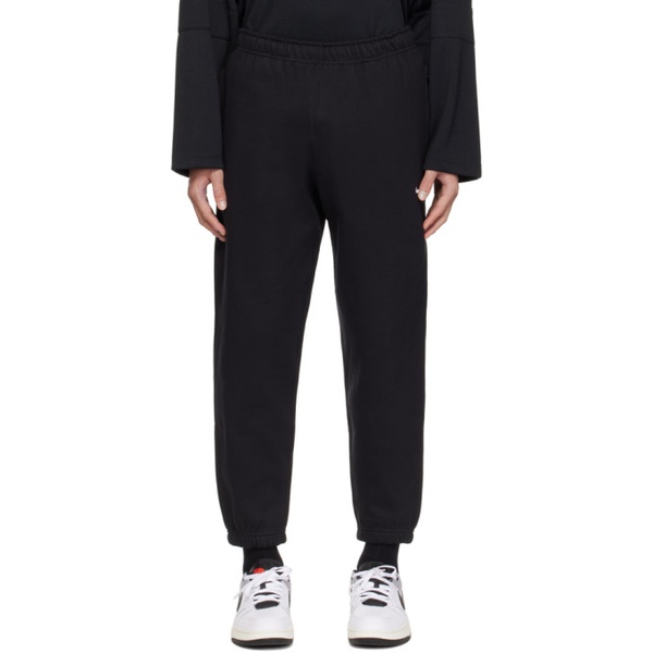 나이키 Nike Black Embroidered Sweatpants 241011M190021