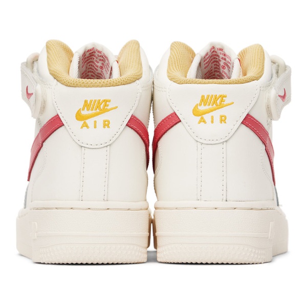 나이키 Nike Kids White Air Force 1 Mid Big Kids Sneakers 231011M707131