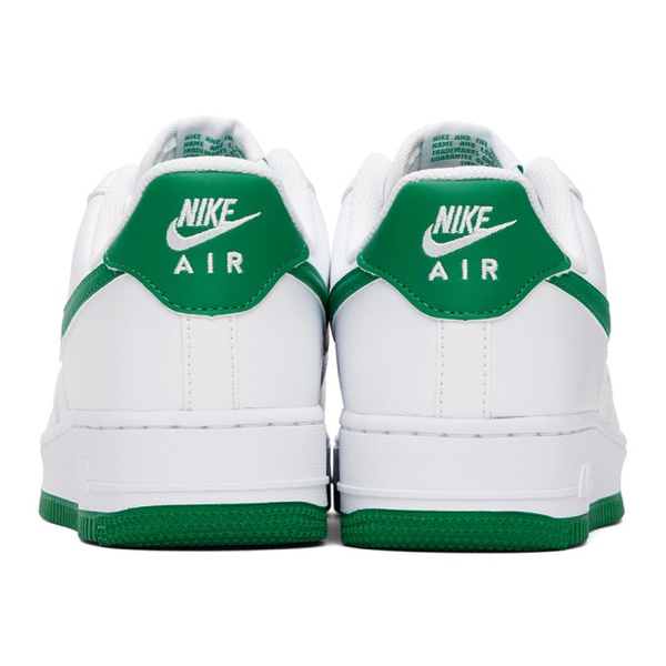 나이키 Nike White & Green Air Force 1 07 Sneakers 242011M237050