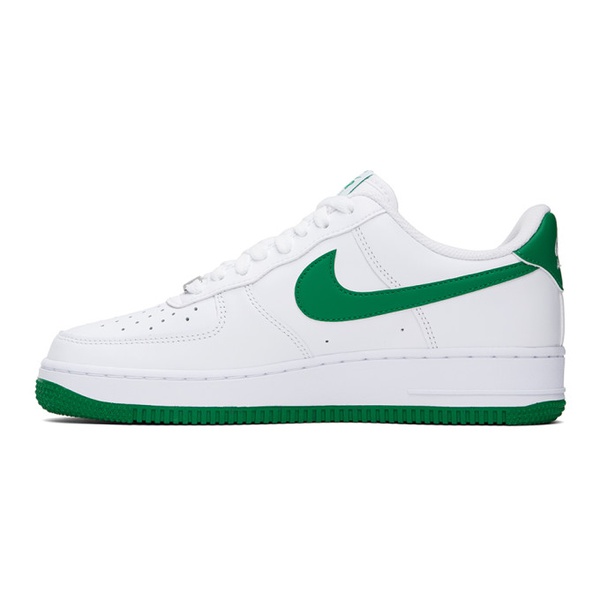 나이키 Nike White & Green Air Force 1 07 Sneakers 242011M237050