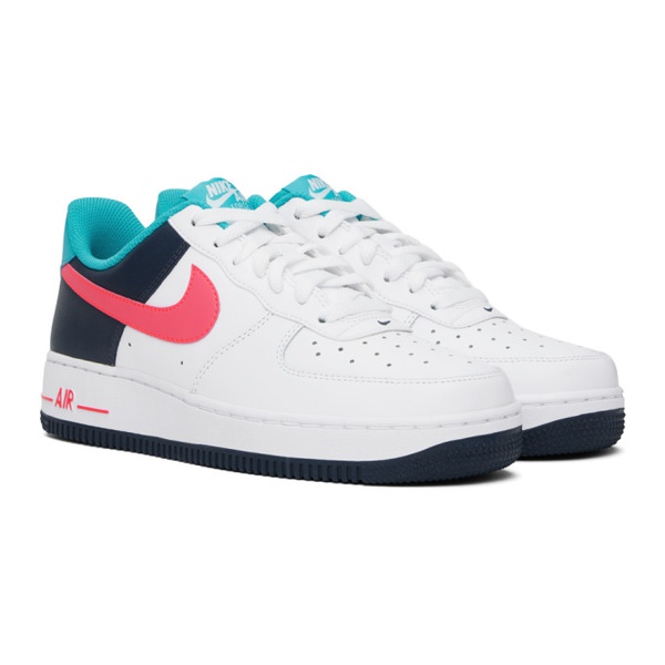 나이키 Nike White & Blue Air Force 1 07 Sneakers 242011M237006