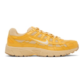 Nike Beige & Yellow P-6000 Sneakers 242011M237093