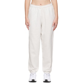 Nike White Solo Swoosh Lounge Pants 222011F086024