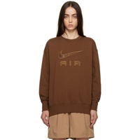 Nike Brown Embroidered Sweatshirt 222011F098040