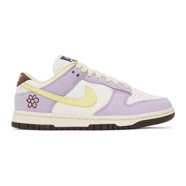 Nike Purple & White Dunk Low Premium Sneakers 242011F128002
