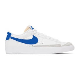 Nike White & Blue Blazer Low 77 Vintage Sneakers 242011M237087