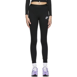 Nike Black Sportswear Air High Rise Ribbed Leggings 221011F085004