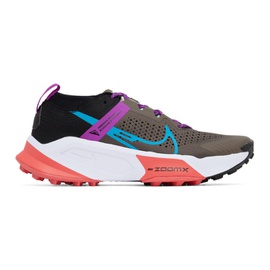 Nike Gray & Purple ZoomX Zegama Sneakers 231011M237095