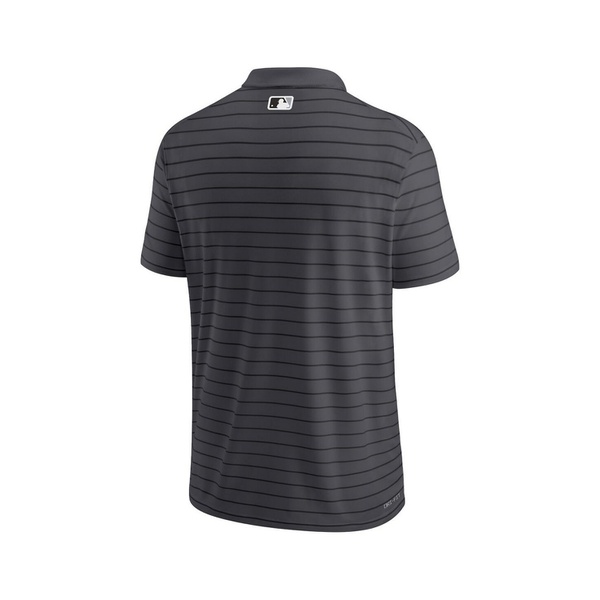 나이키 Nike Mens Charcoal Chicago White Sox Authentic Collection Victory Striped Performance Polo Shirt 16299487