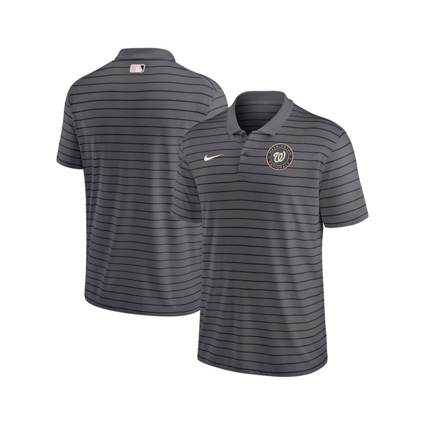 나이키 Nike Mens Charcoal Washington Nationals City Connect Victory Performance Polo Shirt 16139521