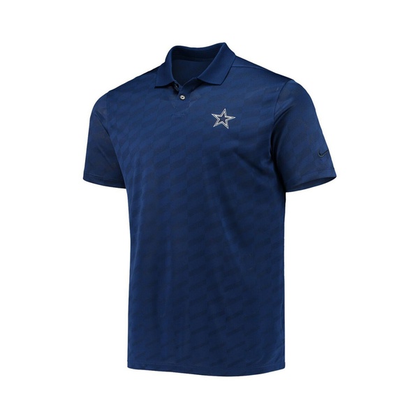 나이키 Nike Mens Navy Dallas Cowboys Jacquard Wing Performance Polo Shirt 13680743