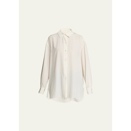 Nili Lotan Julien Oversized Button Down Silk Shirt 4594321