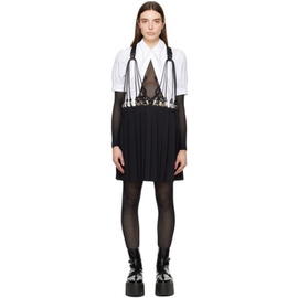 느와 케이 니노미야 Noir Kei Ninomiya Black Suspender Midi Skirt 241672F092004