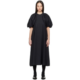 느와 케이 니노미야 Noir Kei Ninomiya Black Puff Sleeve Midi Dress 241672F054002