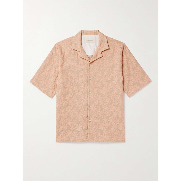  OFFICINE GEENEERALE Eren Camp-Collar Embroidered Cotton Shirt 1647597307307593