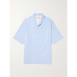 OFFICINE GEENEERALE Eren Camp-Collar Striped Cotton-Poplin Shirt 1647597307337010