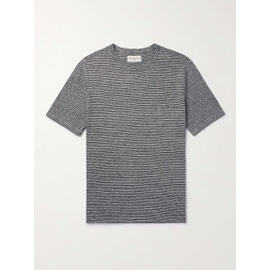 OFFICINE GEENEERALE Striped Cotton and Linen-Blend T-Shirt 1647597323989402