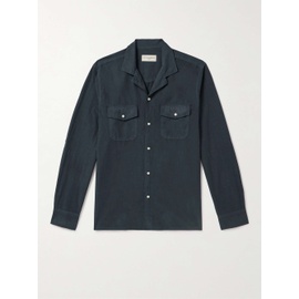OFFICINE GEENEERALE Eric Camp-Collar Garment-Dyed Lyocell and Cotton-Blend Shirt 1647597323989370