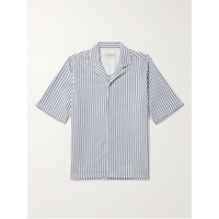 OFFICINE GEENEERALE Eren Camp-Collar Striped Cotton-Blend Seersucker Shirt 1647597323989388