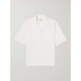 OFFICINE GEENEERALE Eren Camp-Collar Striped Cotton-Jacquard Shirt 1647597327840855