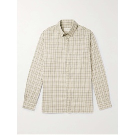 OFFICINE GEENEERALE Button-Down Collar Checked Organic Cotton-Twill Shirt 1647597324003216