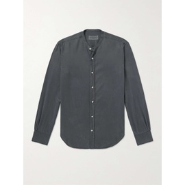 OFFICINE GEENEERALE Gaspard Grandad-Collar Garment-Dyed TENCEL Lyocell Shirt 1647597327840853