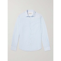 OFFICINE GEENEERALE Giacomo Striped Cotton-Poplin Shirt 1647597327859910