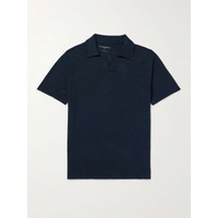 OFFICINE GEENEERALE Simon Garment-Dyed Linen-Blend Polo Shirt 1647597327860093