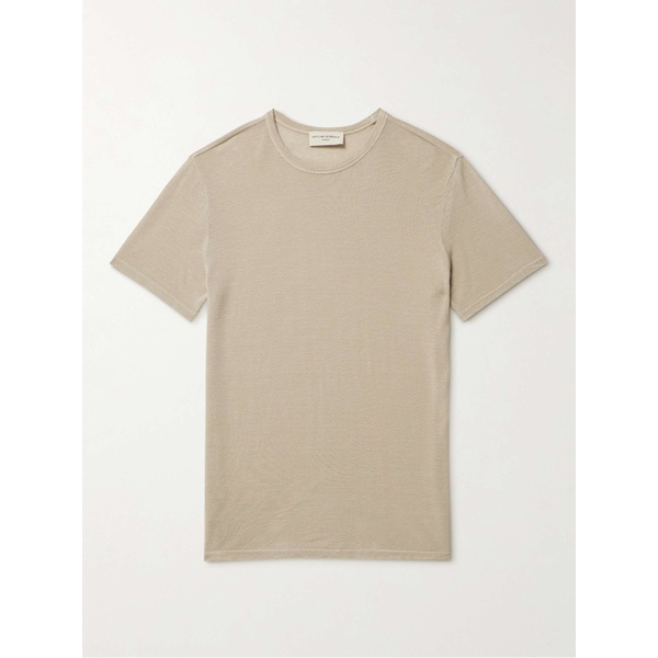  OFFICINE GEENEERALE Garment-Dyed TENCEL Lyocell and Linen-Blend T-Shirt 1647597323989422