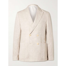 OLIVER SPENCER Double-Breasted Linen Suit Jacket 1647597307683177