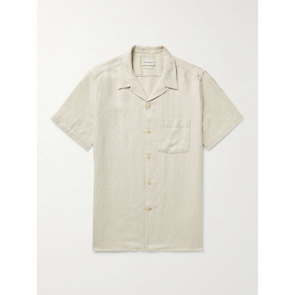 OLIVER SPENCER Havana Camp-Collar Linen and Cotton-Blend Shirt 43769801096510800