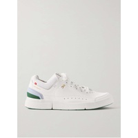 ON + Roger Federer The Roger Centre Court Faux Suede-Trimmed Vegan Leather and Mesh Tennis Sneakers 1647597324428599