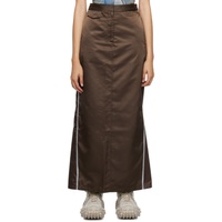 OPEN YY Brown Two-Pocket Maxi Skirt 232731F093004