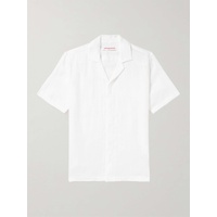 ORLEBAR BROWN Maitan Embroidered Camp-Collar Linen Shirt 1647597330227348