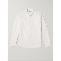 ORLEBAR BROWN Dekker Grandad-Collar Pinstriped Cotton-Poplin Shirt 1647597298589802